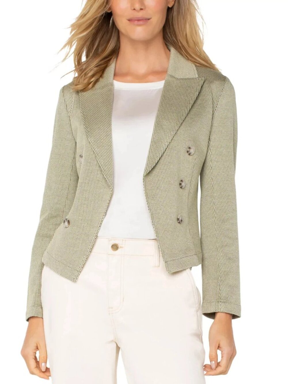 Liverpool Women's Blazer Jacket Medium NWT Artichoke Green Open Front M